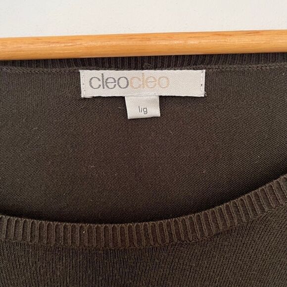 Cleo Brown Boatneck Long Sleeve Lightweight Sweater - Picture 4 of 6